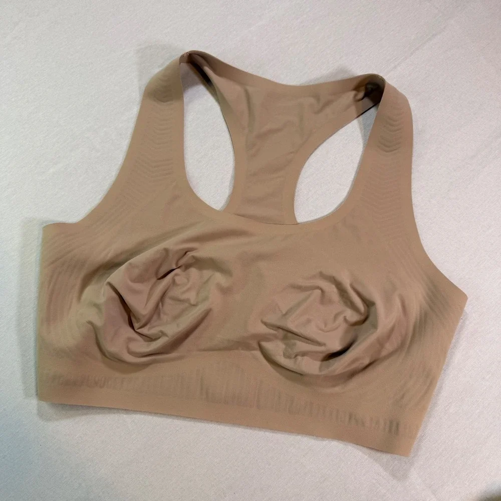 Auden Racerback Bralette Bra Women XXL Tan Bonded Unlined Luxury